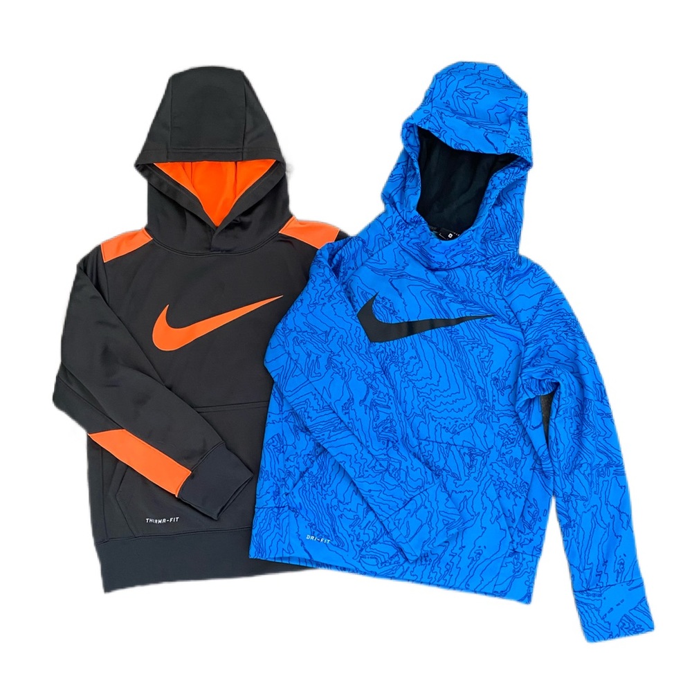 Boy Size S Nike Hoodie Set of 2 Blue and Gray Orange